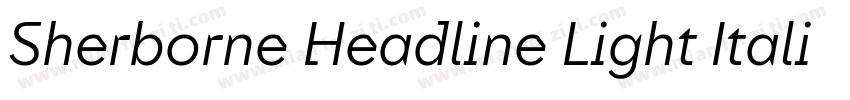 Sherborne Headline Light Italic字体转换